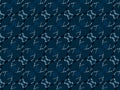 Blue ajrak block print abstract geometric block pattern for textile design background wall paper tile decor with brown
