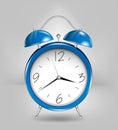 Blue alarm clock. Vector