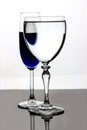 Blue alien eye in wine glass