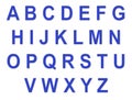 Blue Alphabet Font