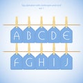 Blue alphabet set vol.1