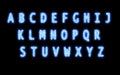 Blue Alphabets with Ghost Smoke Effect. Capital letters For Cinematic tittles and Spooky Project