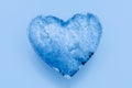 Blue aluminium heart