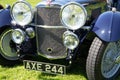 Blue Alvis car grill and lights