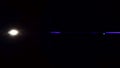 Blue anamorphic lens light flare leak transition overlay