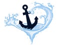 Anchor in whirpool Royalty Free Stock Photo