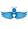 Blue angel abstract vector Royalty Free Stock Photo