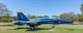 Blue Angel Jet at the US Naval Air Station in Pensacola Royalty Free Stock Photo