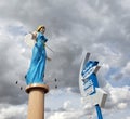 Blue Angel Motel sign, reinstalled along East Charleston Boulevard in Las Vegas, Nevada