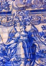 Blue Angel Tiles Porta da Vila Southern Gate Obidos Portugal