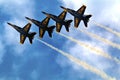 Blue Angels Close Up and In Formation Seattle Washington Royalty Free Stock Photo