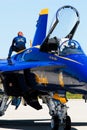 Blue Angels crewmember. Royalty Free Stock Photo