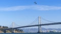 Blue Angels fly over the Bay Bridge, San Francisco, CA October 10, 2019 Fleet Week SF