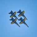 Blue Angels flying in Formation Royalty Free Stock Photo