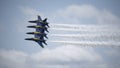 The Blue Angels flying in formation Royalty Free Stock Photo