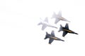 Blue angels formation in clouds Royalty Free Stock Photo