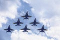 Blue Angels In Formation Flying Royalty Free Stock Photo