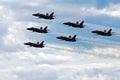 The Blue Angels in a delta formation Royalty Free Stock Photo