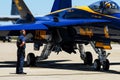 Blue Angels prepare for take-off. Royalty Free Stock Photo