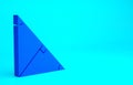 Blue Angle bisector of a triangle icon isolated on blue background. Minimalism concept. 3d illustration 3D render Royalty Free Stock Photo
