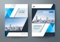 Blue annual report brochure flyer design template, Leaflet cover Royalty Free Stock Photo