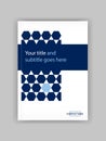 Blue Annual report with geometric figures hexagon. Book cover de Royalty Free Stock Photo