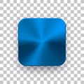 Blue App Icon Template with Metal Texture Royalty Free Stock Photo