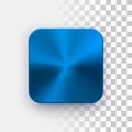 Blue App Icon Template with Metal Texture Royalty Free Stock Photo