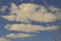 Blue April sky with light white clouds