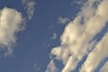 Blue April sky with light white clouds