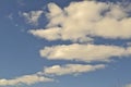 Blue April sky with light white clouds