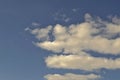 Blue April sky with light white clouds