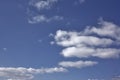Blue April sky with light white clouds Royalty Free Stock Photo