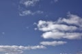 Blue April sky with light white clouds