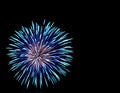 Blue and Aqua Fireworks Royalty Free Stock Photo