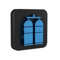 Blue Aqualung icon isolated on transparent background. Oxygen tank for diver. Diving equipment. Extreme sport. Diving