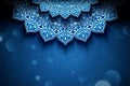 Blue arabesque flower background Royalty Free Stock Photo