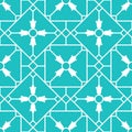 Blue arabic ornamental ceramic tile