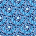 Blue arabic seamless pattern Royalty Free Stock Photo