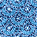 Blue arabic seamless pattern