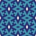 Blue Arabic Seamless Pattern