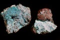 blue aragonite mineral isolated