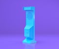 Blue arcade dart board platform, entertainment center objects in purple flat room, 3d rendering