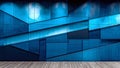 Blue architectural abstract layers Royalty Free Stock Photo