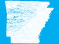 Blue Arkansas Relief Map