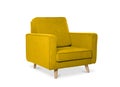 Yellow armchair isolated on a white background