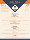 Blue arrow cv resume curriculum vitae template