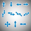 Blue Arrow Icon Set
