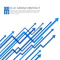 Blue arrow line up sharp vector abstract background Royalty Free Stock Photo