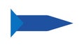 Blue arrow pointer, simple directional icon vector, vector design Generative AI Royalty Free Stock Photo